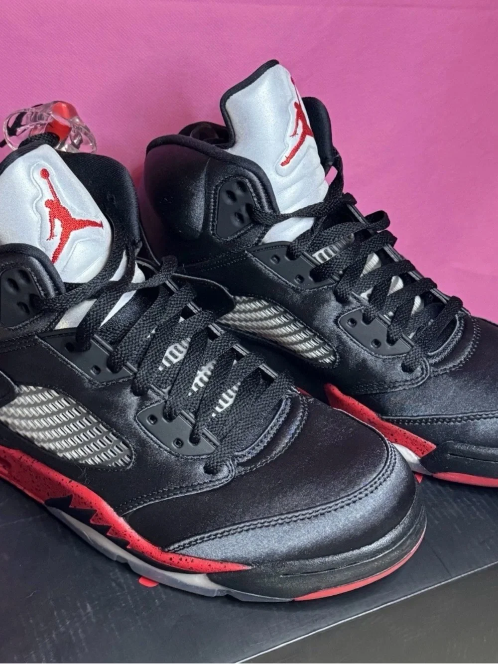 Air Jordan Retro 5 Black and Red Men's Basketball Sneakers 2018